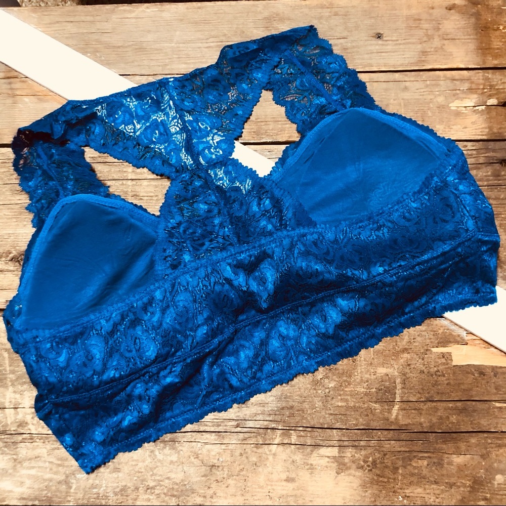 NEW! Zenana Outfitters Lace Racerback Bra Bralette - Picture 4 of 9
